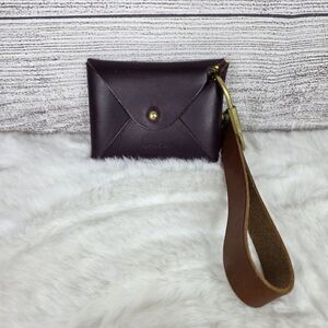 Avryn Co. Classic Italian Leather Card Wallet Purple